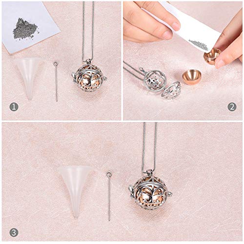 Minicremation Cremation Jewelry Urn Pendant Necklace For Ashes With Hollow Ball Keepsake Memorial Jewelry For Ashes (Rose Gold) #TOP3