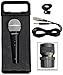 Rockville Wired Pro MIc Kit 1 - High-End Metal Microphone+Mic Stand+Carry Bag+Cable, Black