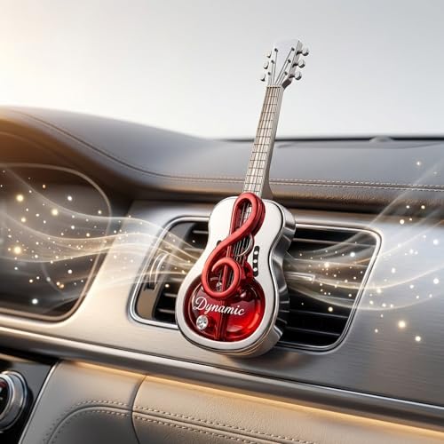 Image of DETACHI Luxury Car Perfume Dashboard Freshener Long Lasting Fragrance Premium Guitar Design Interior Scent Accessory Gift