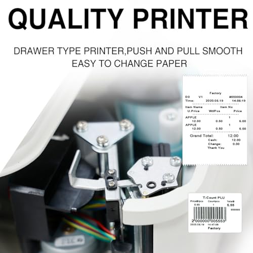 Electronic Price Computing Scale with Thermal Label Printer, 30kg Capacity, Pole Display for Retail Outlet, Food & Meat Shops,Machine