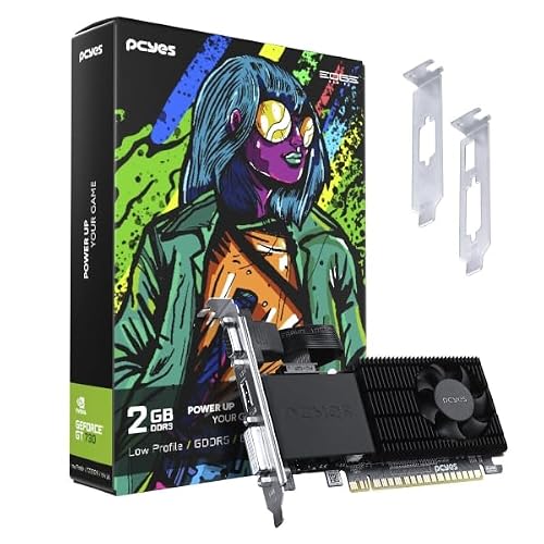 PCYES Gpu Nvidia Geforce Gt730 2Gb Ddr5 64 Bits Projeto Edge Low Profile Single Fan – Pvgt730Gb2Pe