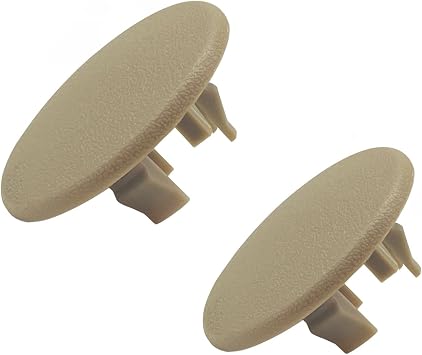 2pcs Armrest Cover Cap for 07-19 Chevy Tahoe Suburban Yukon Escalade Seat Parts - Replaces 15279689 OEM Replacement Left or Right Rear Bucket Seat Arm Rest Snap Handle Trim Bolt-Beige