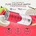 100 Coconuts Watermelon Pure Coconut-100% Pure Coconut Water - Low Calorie All-Natural Drink with Electrolytes - Naturally Sweet, no preservatives- Non-GMO, 11 fl oz, Pack of 12 (Pure Coconut Water)