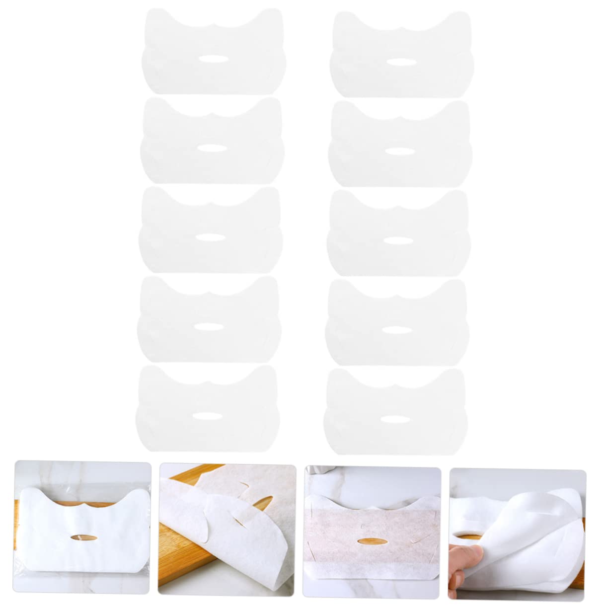 Healvian 50pezzi Maschere Facciali Per Della Maschera Idratante Face Per Trattamenti Fai Te Copertura Completa e Assorbimento Facile