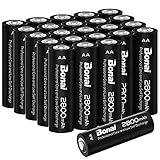 ♻️Hochwertiger Akkus💞: BONAI 1,2V Ni-MH AA Akku besteht aus einzigartigen hochwertigen Materialien,mit hoher Kapazität 2800mAh🔋,ideal für Geräte mit hohem Stromverbrauch💪.