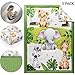 FIGEPO Baby Crib Bedding Set Safari Neutral Crib Nursery Comforter Bed Sets Decor with Fitted Crib Sheet, Comforter and Bed Skirt for Unisex Boys Girls (Safari)