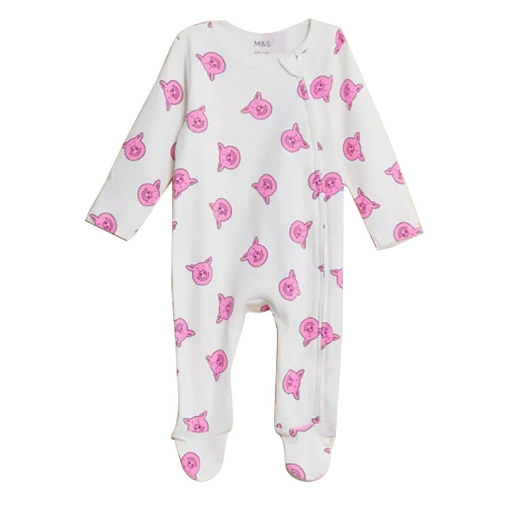Marks & Spencer 2pk Pure Cotton Peter Rabbit™ Sleepsuits T924030CCREAM Mix (9-12M)