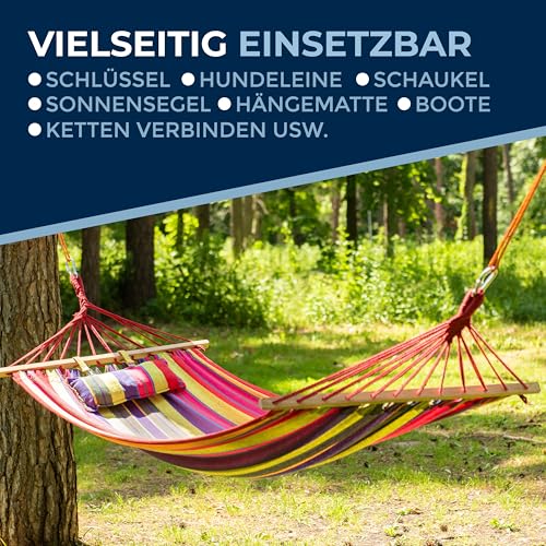 10 Stück Karabinerhaken klein 3mm Starke Karabiner Edelstahl Haken Schlüsselanhänger ohne Auge Kausche Bruchlast 200 kg Edestahhlkarabiner 3x30 mm Hängematte Schaukel