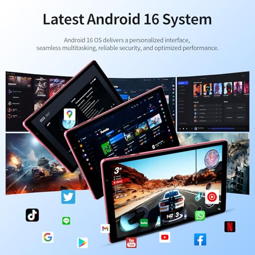 Image of Android 16 Tablet 10.1 inch HD IPS Display 32GB1T Expand Touchscreen Tablets PC