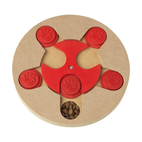 PetRageous-13006-Thinkrageous-Interactive-Advanced-Level-Puzzle-Piece-Dog-Toy-or-Cat-Toy-Measures-984-Inch-for-Dogs-and-Cats-or-Kittens-and-Ages-Red Advanced Level Puzzle Piece Dog Toy