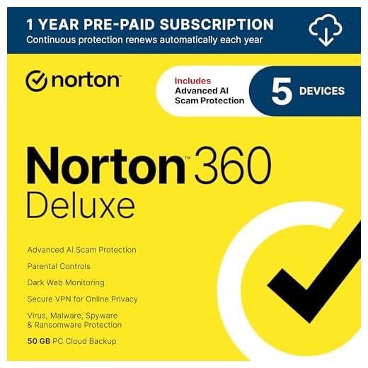 Norton 360 Deluxe Protection for 5 Devices