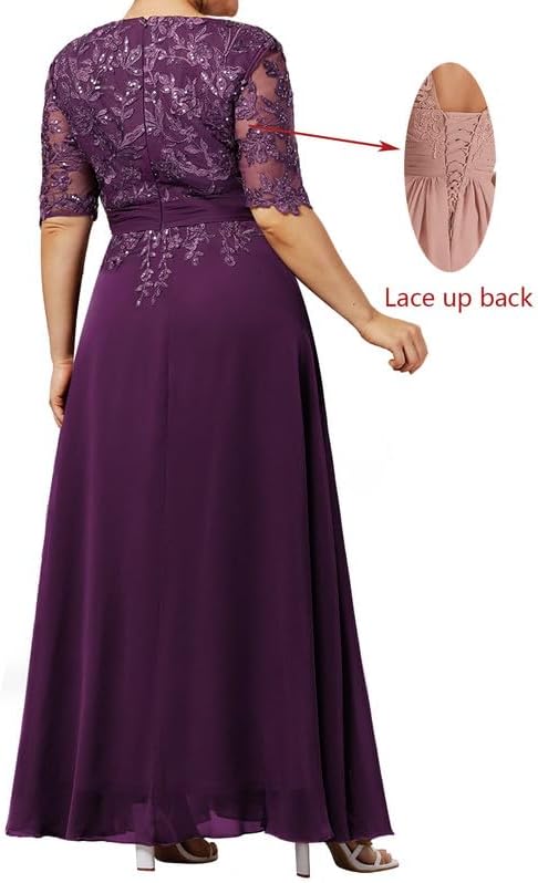 Miniatura 3 de Vestidos para madre de la novia para boda, vestido largo de encaje de noche, vestidos formales de gasa, vestidos de madre del novio