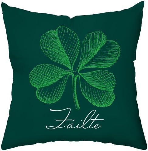 Checkerboard Decorative Throw Pillow, 16 by 16-Inch, Luck of The Irish