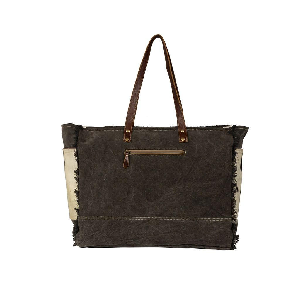 Myra Bag Weekender Bag für Damen - Western Upcycled Canvas & Leder Umhängetasche