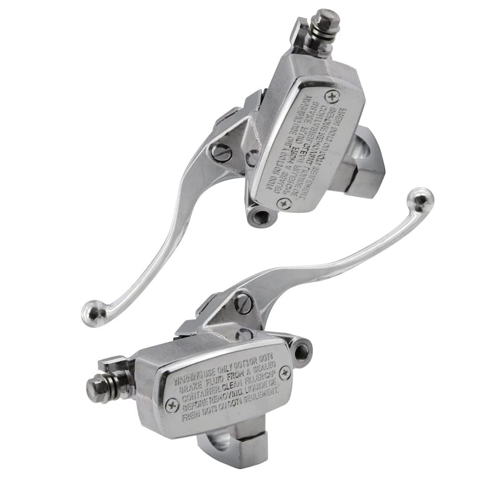 SecosAutoparts Leviers de maître-cylindre de frein chromés compatibles avec Suzuki Intruder 800 1994-2004 1400 1990-2004 1500 1998 1999 2000 2001 2002 2003 2004