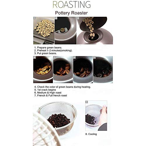 Handheld Ceramic Coffee Bean Roaster, Mini Anti-Scald Ceramics Raw Legumes Baking Small, For Home Parties, Outdoor Camping, Gas Stoves, Kerosene Lamps #TOP5