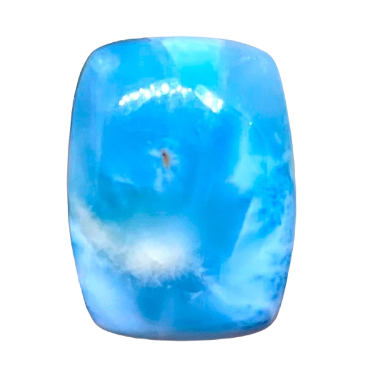 Larimar naturel rectangulaire pour fabrication de bijoux bague pendentif collier DIY - 6
