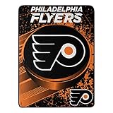 Northwest NHL Philadelphia Flyers Micro Raschel Throw Blanket, 46' x 60', Ice Dash Legacy