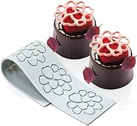 Vista 27 de TUKE Moldes de silicona de hojas huecas, moldes de chocolate con forma de corazón, geometría, molde de silicona 3D, molde de hojas de caramelo