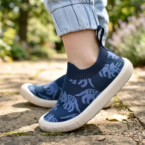 Image of JAN & JUL Slip-on Knit Shoes, Machine Washable and Lightweight Sneakers for Toddler Boys and Girls