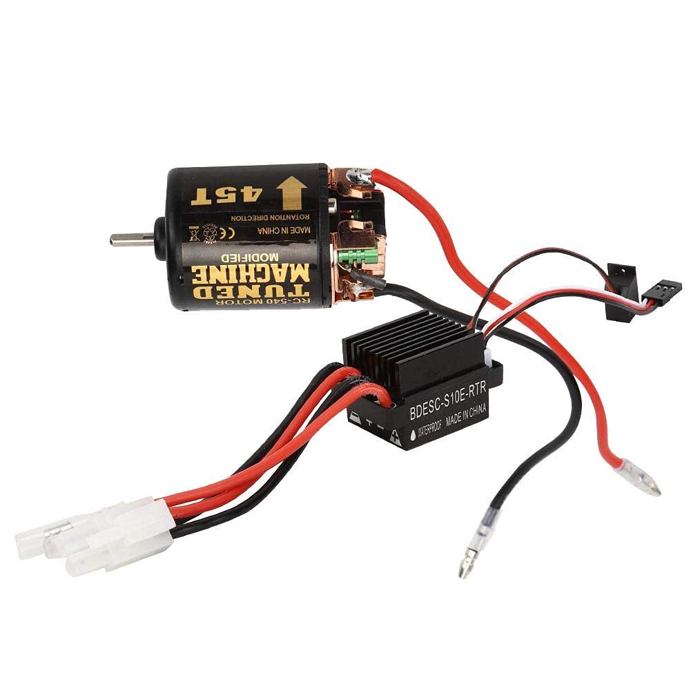 T best Motor RC, Modelo RC Coche 540 Motor de Cepillo con 320A Cepillo ESC RC Piezas Accesorios Universal(45T)