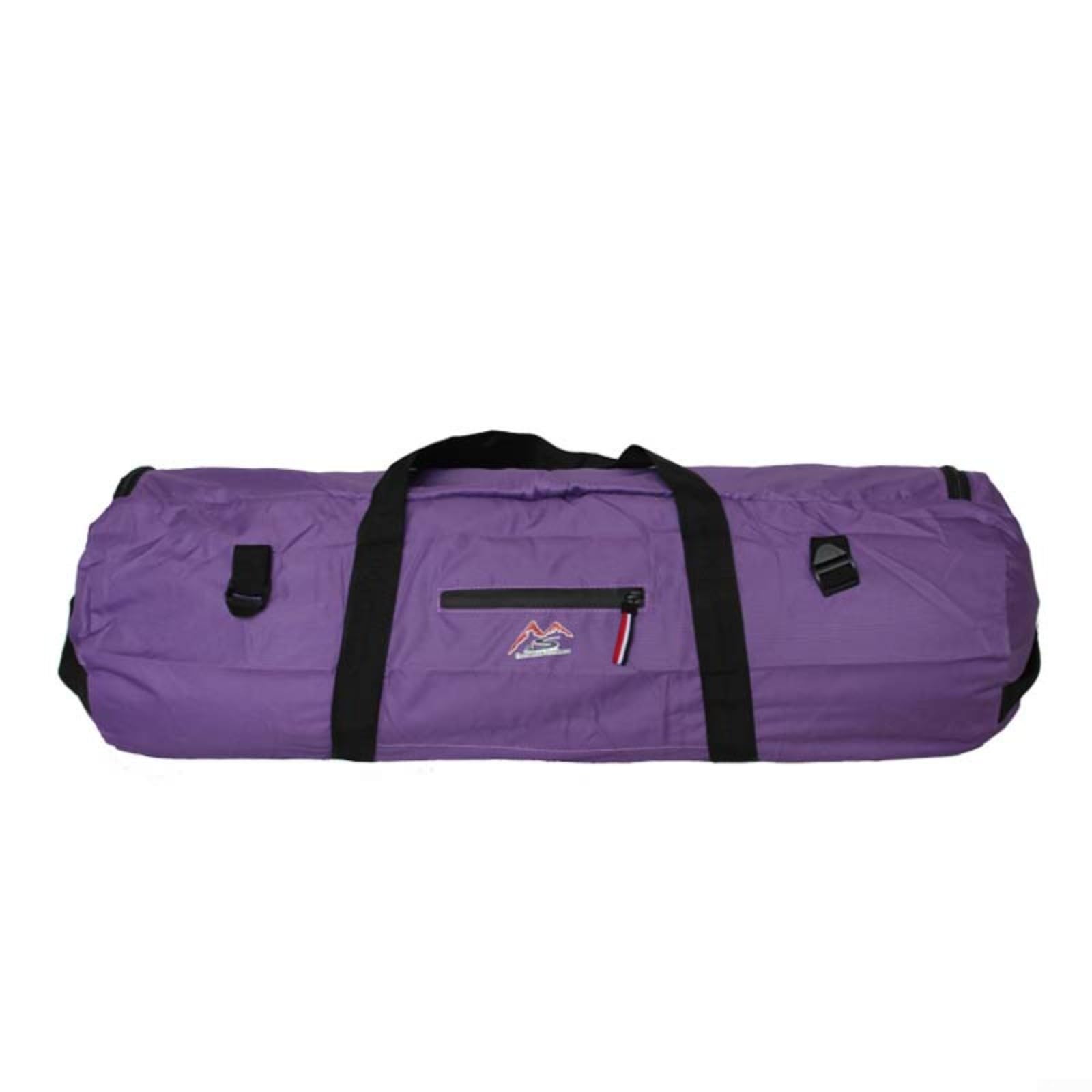 Large Capacity Waterproof Folding Tent Storage Bag Outdoor Camping Hiking Luggage Pack Pouch With Adjustable Strap Front Pocket Handles Oxford Cloth(Purple L)