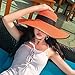 Women's Folable Floppy Hat,Wide Brim Sun Protection Straw Hat, Summer UV Protection Beach Cap(Orange)