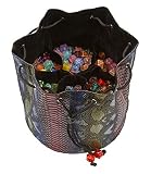 Forged Dice Co. Pouch of The Endless Hoard Dice Bag - Holds Over 1,000 Polyhedral Dice - Dice Storage Bag with 7 Pockets - Perfect for Bulk Dice - Rainbow Dragon Skin