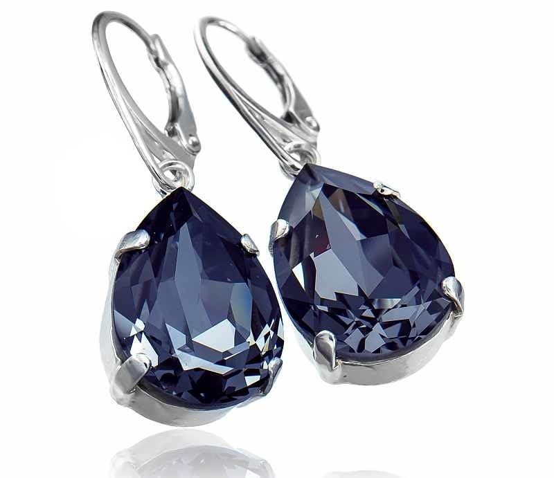Boucles d'oreilles argent 925 et cristaux le cadeau idéal