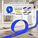 Flexible Race Track for Kids Starter Set - 20FT Flex Race Car Ramp Track with Strong Suction Cups, Rolls Up Portable DIY Racetrack Compatible with Hot Wheels & Diecast 1/64th Cars