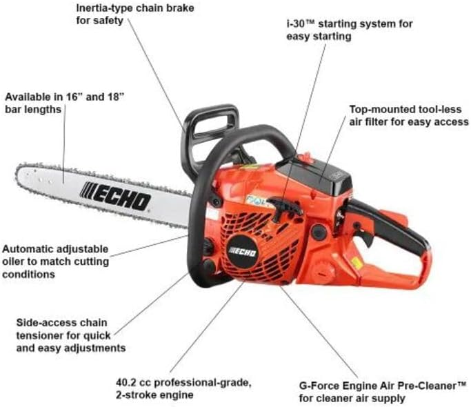 Echo CS-4010-18 Chainsaw Features