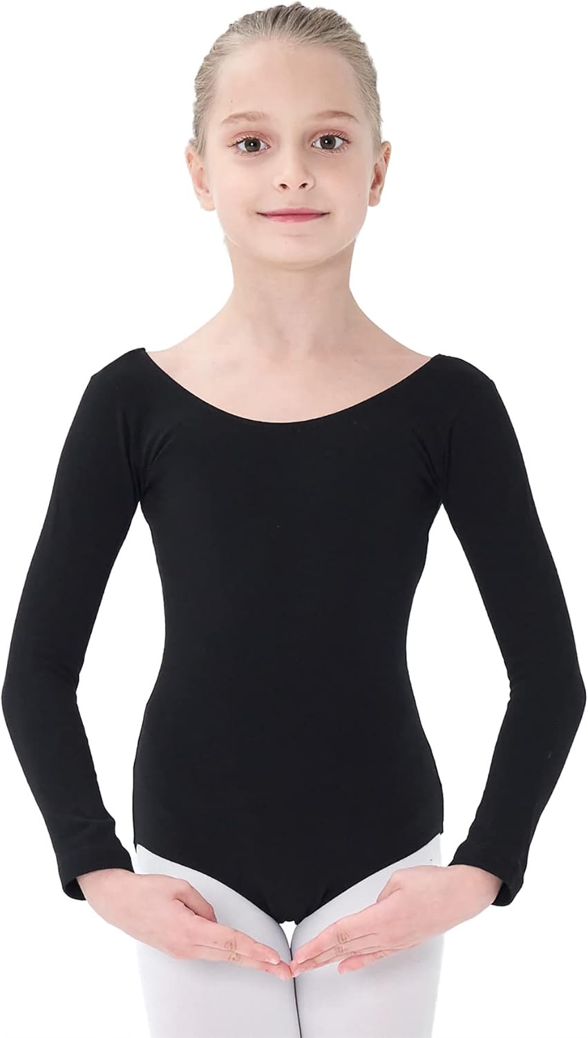 danswan Long Sleeve Leotards for Girls Toddler Kids Dance Ballet Gymnastic Bodysuit Outfit Leotard