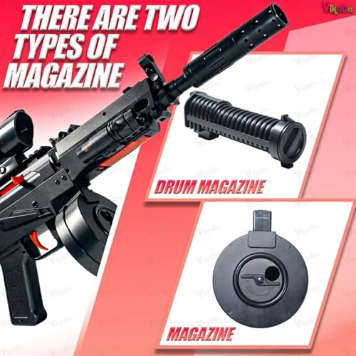 Image of VikriDA Electric Automatic Ball Blaster Toy Gun with Small Balls | Toy Gun with Rapid Fire Mode for Adults - Bison Submachine