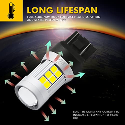 Besbul 7443 Led Bulb White, Super Bright 7440 Led Bulbs, T20 W21W Led Bulb For Reverse Brake Backup Tail Lights, Pack Of 2 #TOP5