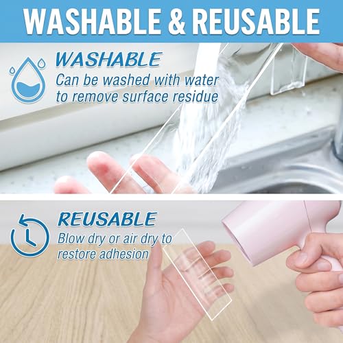 Image of PRIME PICK Double Sided Nano Tape, Transparent, 3m x 1mm, 3cm Thick, Strong Silica Gel, Residue Free, for Wall Mounting, Home, Office & DIY Use (3m x 1mm Transparent)