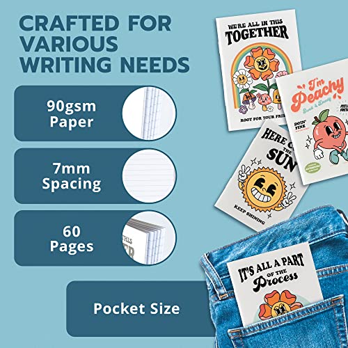 Thinkable Mini Notebooks For Kids, Set Of 24, Retro Mini Kid Journals Bulk, Small Notebooks For Party Favors, Back To School Supplies, Inspirational Notebooks, Pocket Journal Sets #TOP3