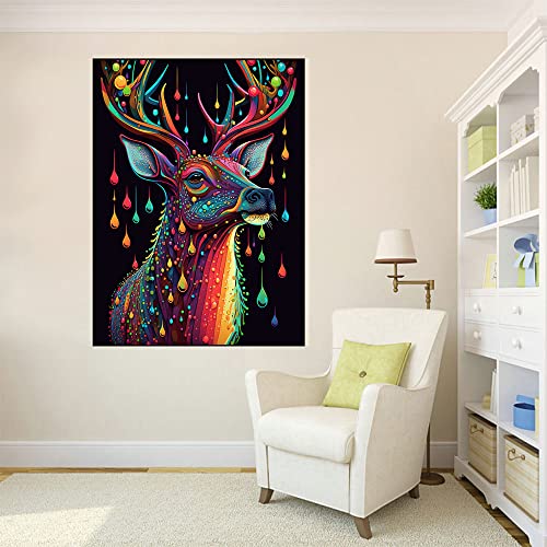 Tableau decoration murale salon abstrait avec impression HD coloree - 3