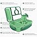 Amathley Bento Box Adult Lunch Box Kids,Lunch Containers for Adults/Kids/Toddler,5 Compartments Bento Lunch Box with Sauce Vontainers,Microwave & Dishwasher & Freezer Safe,BPA-Free(Green)