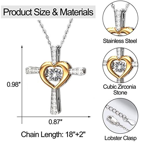 Collar de cruz para primera comunión y regalos de bautizo en acero inoxidable 4