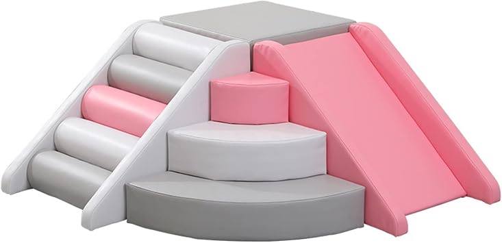 Climbing Blocks Kids Climbing Soft Foam Building Blocks Slide Step Ladder Rainbow Ladder Indoor Activity Playset, for Home Kindergarten Playground
