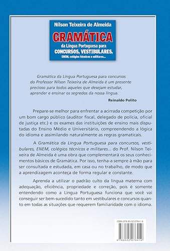 Gramática da língua portuguesa para concursos, vestibulares, ENEM, colégios técnicos e militares