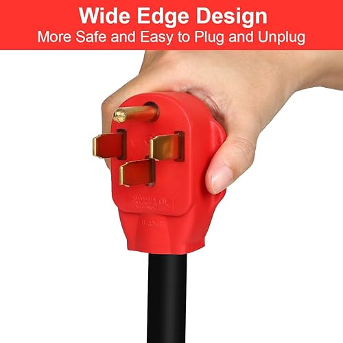 Miniatura 4 de Cable adaptador de distribución RV de 50 amperios a 20 amperios, 4 clavijas NEMA 14-50P macho a 4X 5-20R T-Blade hembra con tapas de protección