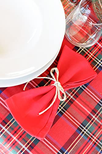 Tovaglia di Natale Rettangolare Tessuto Tinto Filo...