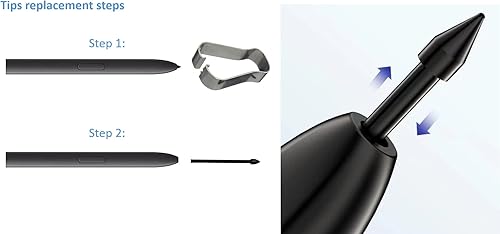 Miniatura 7 de 5 puntas suaves Puntas OEM Tab S6S6 Lite, puntas de repuesto para Samsung Galaxy Tab S6S6 Lite Stylus S Pen + herramientas (S6S6 Lite negro)