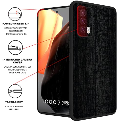 Image of RIGGEAR Sleek Back Cover Case Compatible with iQOO 7 (TPU+PC | Dragon)