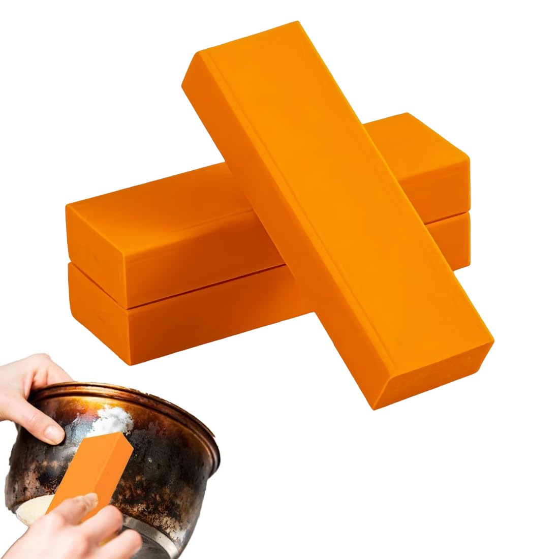3 PCS Kit para borrar arañazos de Acero Inoxidable,Borrador magico,Gomas Mágicas Anti óxido - Elimina Manchas de Agua y Óxido en Utensilios de Cocina
