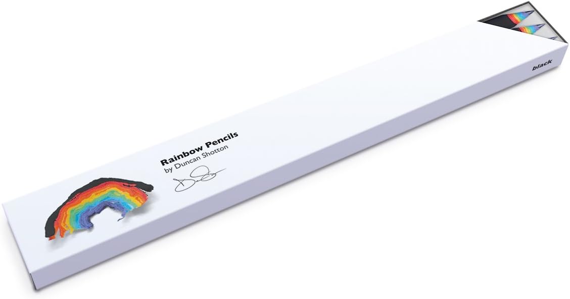 Pack of 3 Rainbow Pencils by Duncan Shotton, Black
