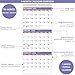 2026 Wall Calendar - 3 Month Calendar 2026 Vertical, Jan 2026 - Dec 2026, 3 Month Wall Calendar 2026, 11 x 26 In Open, 2026 Calendar with Large Print, Holidays, Thick Paper, Priorities ＆ Notes, Purple