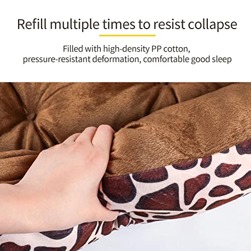 Dog Beds For Medium/Large Dogs, Orthopedic Dog Bed, Rectangle Washable Waterproof Pet Bed, Deer Pattern Puppy Beds & Furniture #TOP1