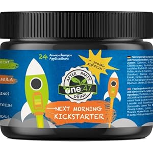 one:47® After Party KICKSTARTER | 24 porties | Slimme Energie de volgende ochtend | Met complexe cafeïne, plantenextracten, vitaminen & mineralen | Voel je goed de volgende dag | Rehydratatie & fitter zijn…